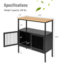 Kitchen Buffet Cabinet with 2 Doors and Open Shelf-Black by LJGDeals