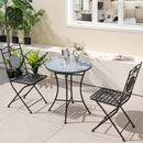 3 Pieces Patio Bistro Set Outdoor Furniture Mosaic Table Chairs by LJGDeals