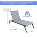 Outdoor Adjustable Chaise Lounge Chair with Lay Flat Position and Quick-Drying Fabric by LJGDeals