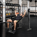 Adjustable Weight Bench and Barbell Rack Set with Weight Plate Post by LJGDeals
