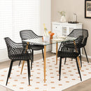 Set of 4 Heavy Duty Modern Dining Chair with Airy Hollow Backrest by LJGDeals