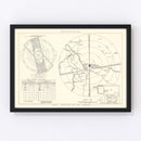 Vintage Map of the Rapid City Air Force Base Vicinity, 1952