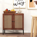 Kitchen Sideboard with 2 Rattan Doors and Adjustable Shelf by LJGDeals