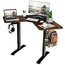 L-shaped Electric Standing Desk with 4 Memory Positions and LCD Display by LJGDeals