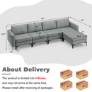 Modular L-shaped Sectional Sofa with Reversible Ottoman and 2 USB Ports by LJGDeals