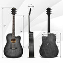 41 Inch Full Size Cutaway Acoustic Guitar Set for Beginner by LJGDeals