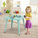 27 Inch Kids Square Steel Table Play Learn Activity Table-Blue