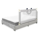 57 Inches Bed Rail for Toddlers with Double Lock-Gray by DirectDeals