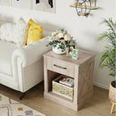 Compact Nightstand with Drawer and Shelf by DirectDeals