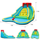 Double Side Inflatable Water Slide Park with Climbing Wall for Outdoor Without Blower by LJGDeals
