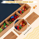 Kids Wooden Square Sandbox with Cover by LJGDeals