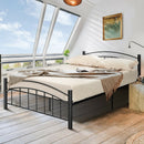 Modern Platform Bed with Headboard and Footboard by DirectDeals