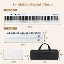 88-Key Foldable Digital Piano with MIDI and Wireless BT by LJGDeals