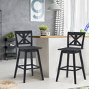 Set of 2 360-Degree Swivel Bar Stools for Home Restaurant by DirectDeals