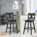 Set of 2 360-Degree Swivel Bar Stools for Home Restaurant by LJGDeals