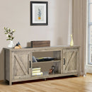 59 Inches TV Stand Media Console Center with Storage Cabinet-Natural by DirectDeals