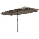 15 Feet Patio Double-Sided Umbrella with Hand-Crank System by LJGDeals