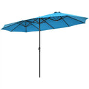 15 Feet Patio Double-Sided Umbrella with Hand-Crank System by LJGDeals