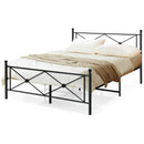 Full/Queen Size Metal Bed Frame Platform with Headboard by LJGDeals