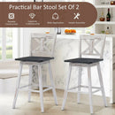 Set of 2 360-Degree Swivel Bar Stools for Home Restaurant by LJGDeals