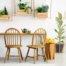 Set of 2 Vintage Windsor Wood Chair with Spindle Back for Dining Room by LJGDeals
