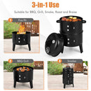 3-in-1 Charcoal BBQ Grill Cambo with Built-in Thermometer by LJGDeals