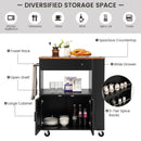 Rolling Kitchen Trolley with 3 Spice Racks Drawer and Open Shelf by LJGDeals