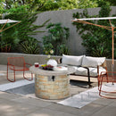 36 Inch Propane Gas Fire Pit Table with Lava Rock and PVC cover-Gray by LJGDeals