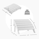 Adirondack Folding Ottoman with All Weather HDPE by LJGDeals