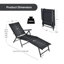 2 Pieces Foldable Chaise Lounge Chair with 2-Position Footrest by LJGDeals