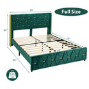 Queen/Full Size Upholstered Platform Bed Frame with Adjustable Headboard by LJGDeals