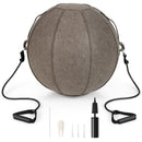 Yoga Sitting Ball with Felt Cover and Air Pump by LJGDeals