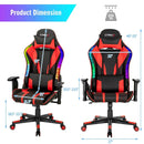 Gaming Chair Adjustable Swivel Computer Chair with Dynamic LED Lights by LJGDeals