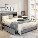 Bed Frame Mattress Foundation with 4 Storage Drawers by LJGDeals