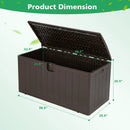 105 Gallon All Weather Large Deck Box Lockable Storage Container by LJGDeals