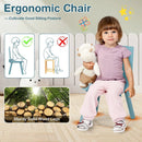 5 Pieces Kids Wooden Activity Play Furniture Set with Building Blocks-Blue by LJGDeals