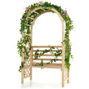 Wooden Garden Bench Arch Pergola Outdoor Arbor by LJGDeals