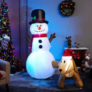 6 Feet Tall Inflatable Snowman and Dog Set Christmas Decoration with LED Lights by LJGDeals