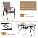 7-Piece Patio Dining Set with 6 Stackable Chairs by LJGDeals