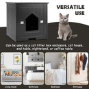 Cat Litter Box Enclosure with Flip Magnetic Half Door by LJGDeals