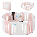 14 Panels Kids Safety Activity Play Center with Drawing Board
