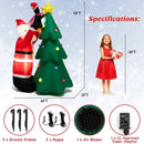 6 Feet Inflatable Christmas Tree and Santa Claus with LED and Air Blower by LJGDeals