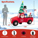 8 Feet Wide Inflatable Santa Claus Driving a Car with LED and Air Blower by DirectDeals