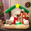 6.7 Feet Christmas Inflatable Nativity Scene with LED Lights by LJGDeals