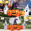 9 Feet Long Halloween Inflatable Pumpkins with 2 Ghosts by LJGDeals