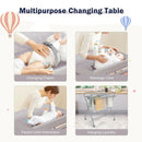 Baby Changing Table with Safety Belt and 4-side Defence-Gray by LJGDeals