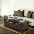 3-tier Coffee Table with 2 Drawers and 5 Support Legs