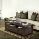 3-tier Coffee Table with 2 Drawers and 5 Support Legs by LJGDeals