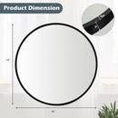 16-inch Round Wall Mirror with Aluminum Alloy Frame by LJGDeals