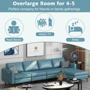 Modular L-shaped Sectional Sofa with Reversible Ottoman and 2 USB Ports by LJGDeals